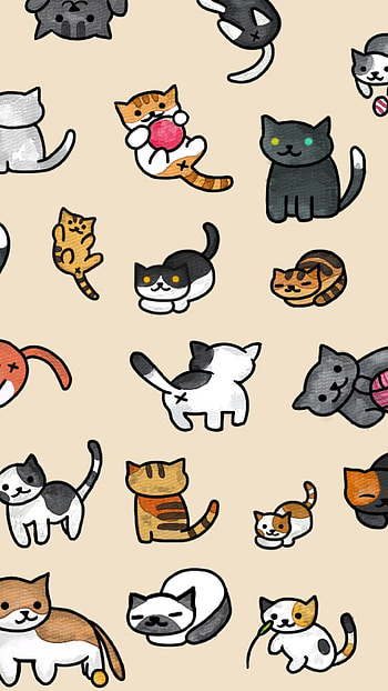 lockscr33ns: “ neko atsume lockscreensâ¨ ” Â· Cat Cat ... HD phone wallpaper